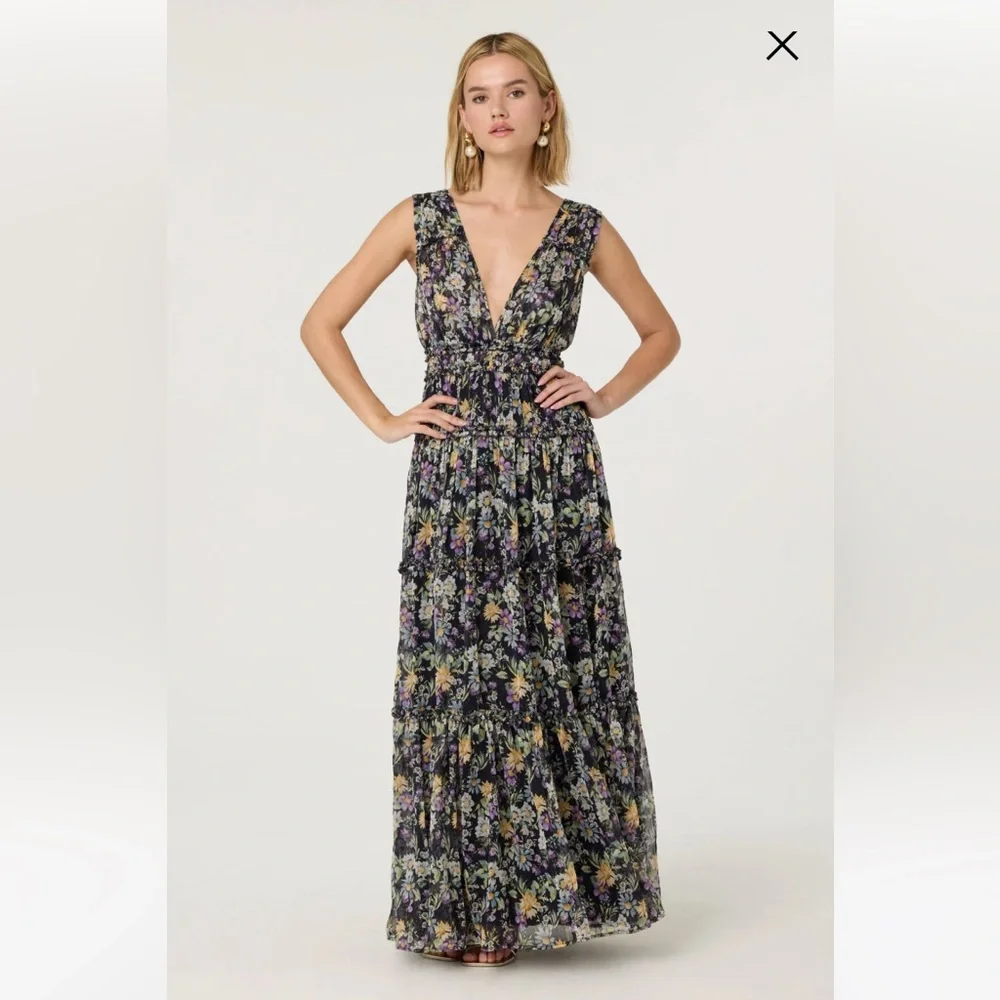 ASTR the Label Edessa Floral Tiered Ruffle Maxi Dress - Picture 2 of 8